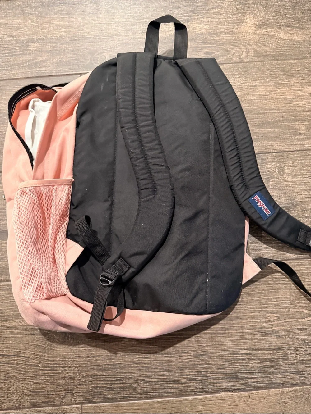 Jansport Pink Canvas Backpack with Front Pocket